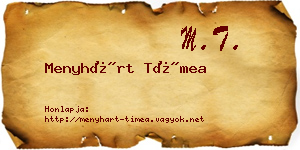 Menyhárt Tímea névjegykártya